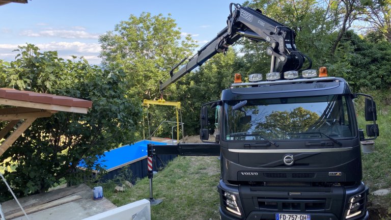 Livraison d'un container